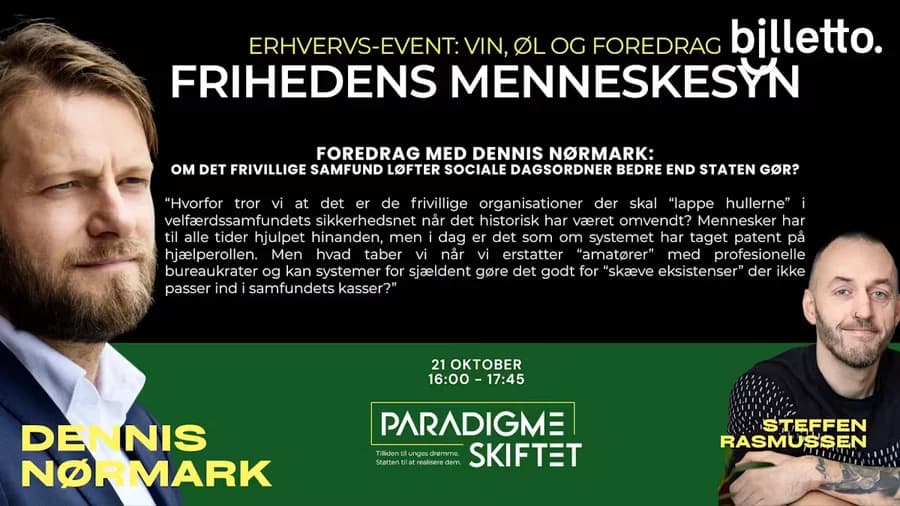 Business event: Dennis Nørmark on the View of Humanity in Freedom