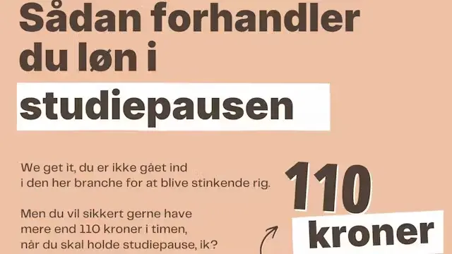 Sådan forhandler du løn under studiepause