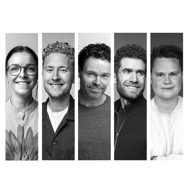 Comedy Ballroom 2026. Mick Øgendahl, Jacob Taarnhøj, Jakob Thrane, Lasse Madsen and Clara Schøn