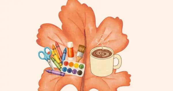 Autumn Crafts and Cocoa at the Long Table