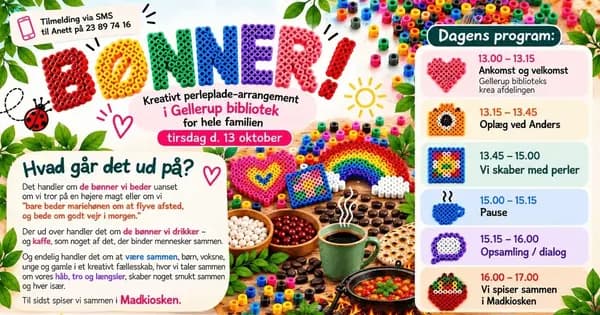 Bønner – kreativ perlepladeaktivitet