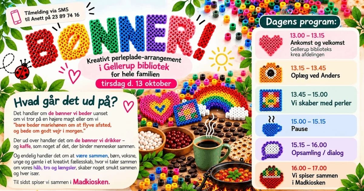 Bønner – kreativ perlepladeaktivitet